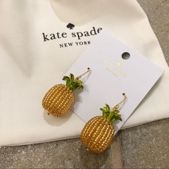 kate spade Jewelry - KATE SPADE MULTI PINEAPPLE EARRINGS DUST BAG INCL.
